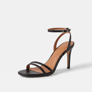 Minimal Strap Sandal in Black